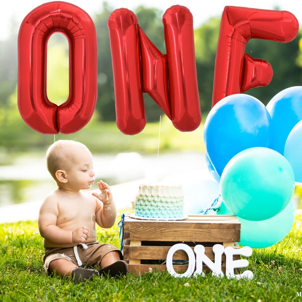 Toniful 40 Inch Large Bright Red Letter Balloons A-Z, Giant Jumbo Helium Foil Mylar Big Letter N Balloons For Birthday Party Ann