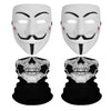 Primary Shipments Compatible Spy Ninjas Pz9 Pz2 Project Zorgo Hacker Mask And Skull Gaiter Costume (2 White Hacker Masks And 2 S