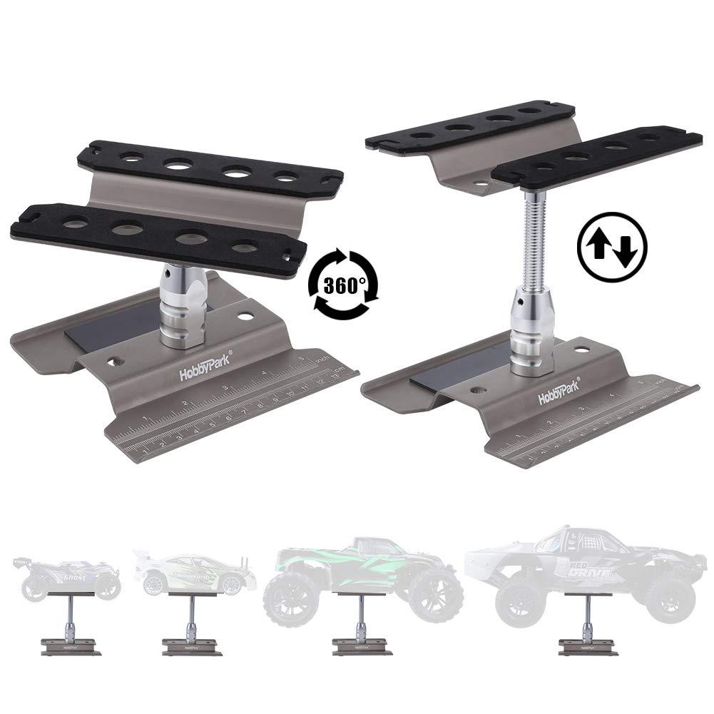 HobbyPark RC Car Work Stand Aluminum Alloy for 1:10 1:12 1:16 1:18 Scale Trucks Buggies On Road Touring Drift