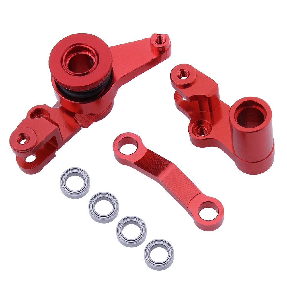 HobbyPark Aluminum Steering Bellcranks and Drag Link Servo Saver Complete with Bearings for Traxxas 1/10 Slash 4x4 Upgrade Parts