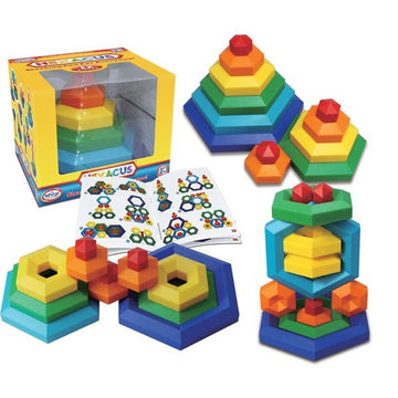 Hexacus Stacking Toy Set With 12 Pieces, Stem Learning Toy
