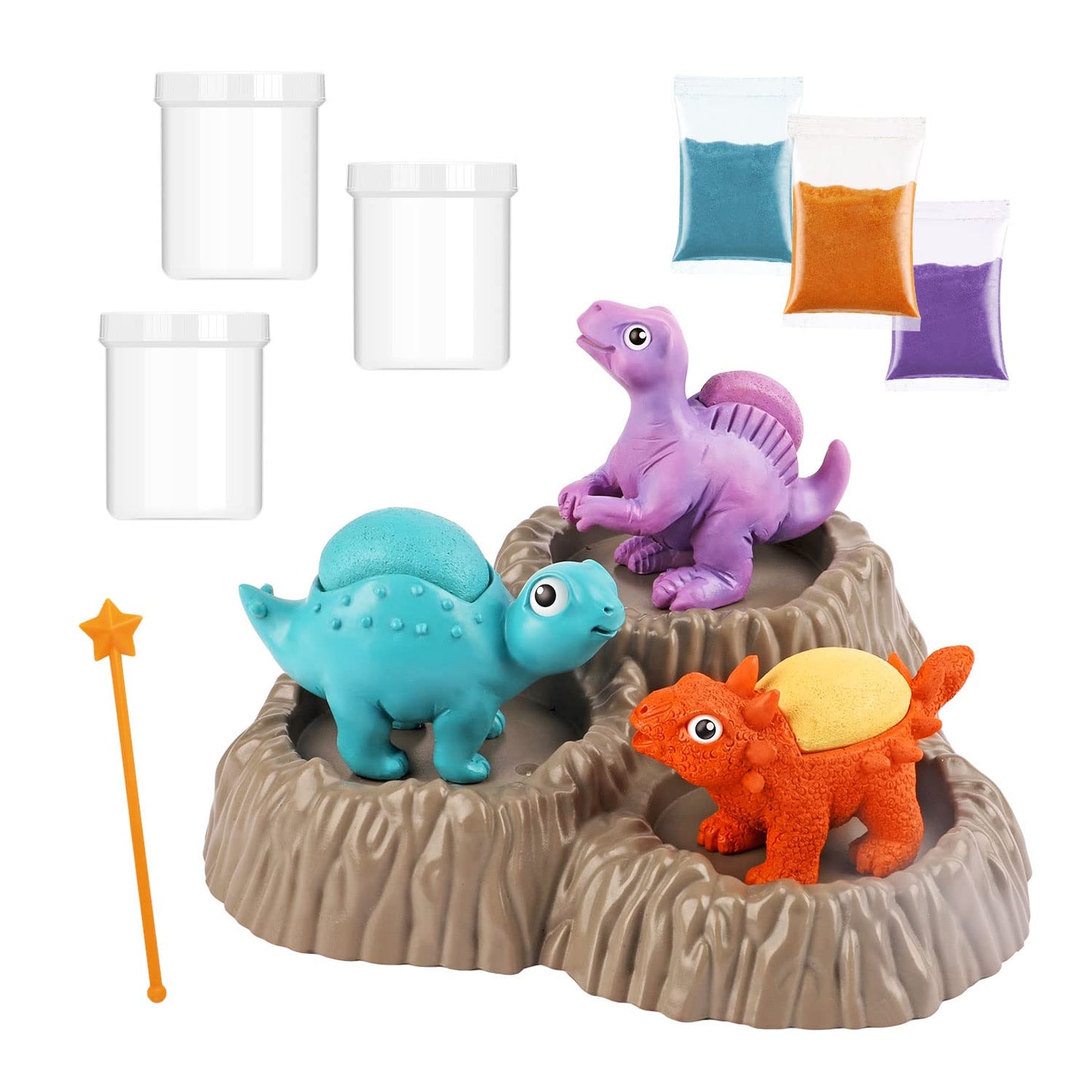 Xxtoys Crystal Growing Kit For Kids - 3 Vibrant Colored Dinosaurs To Grow - Science Experiments For Kids - Crystal Science Kits