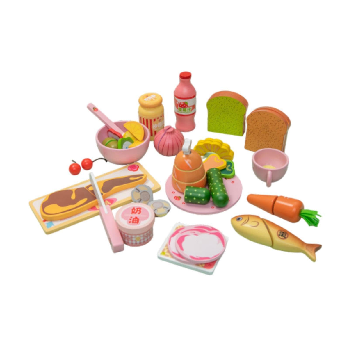 bnf Wooden Play Toy Food Set Kitchen Toy Cooking Toy Food Toys for Children Kids Dinner | Toys for Baby | Developmental Baby Toy