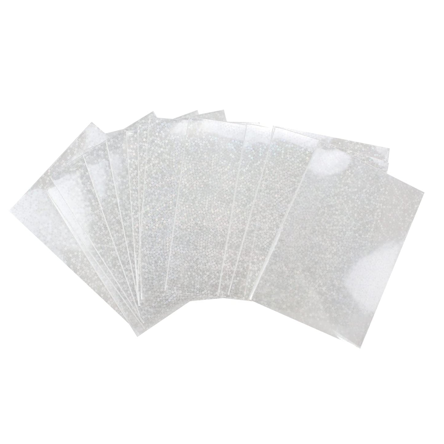 200 Card Protective Sleeves, 2.4 X3.5 , Clear Front/Holographic Back, Pvc-Free, Size Fits Most Trading Cards, Collect Your C