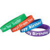 Really Good Stuff Happy Birthday from Your Teacher Silicone Bracelets - Set of 24 - Classroom and Teacher Must Haves, Student Gi
