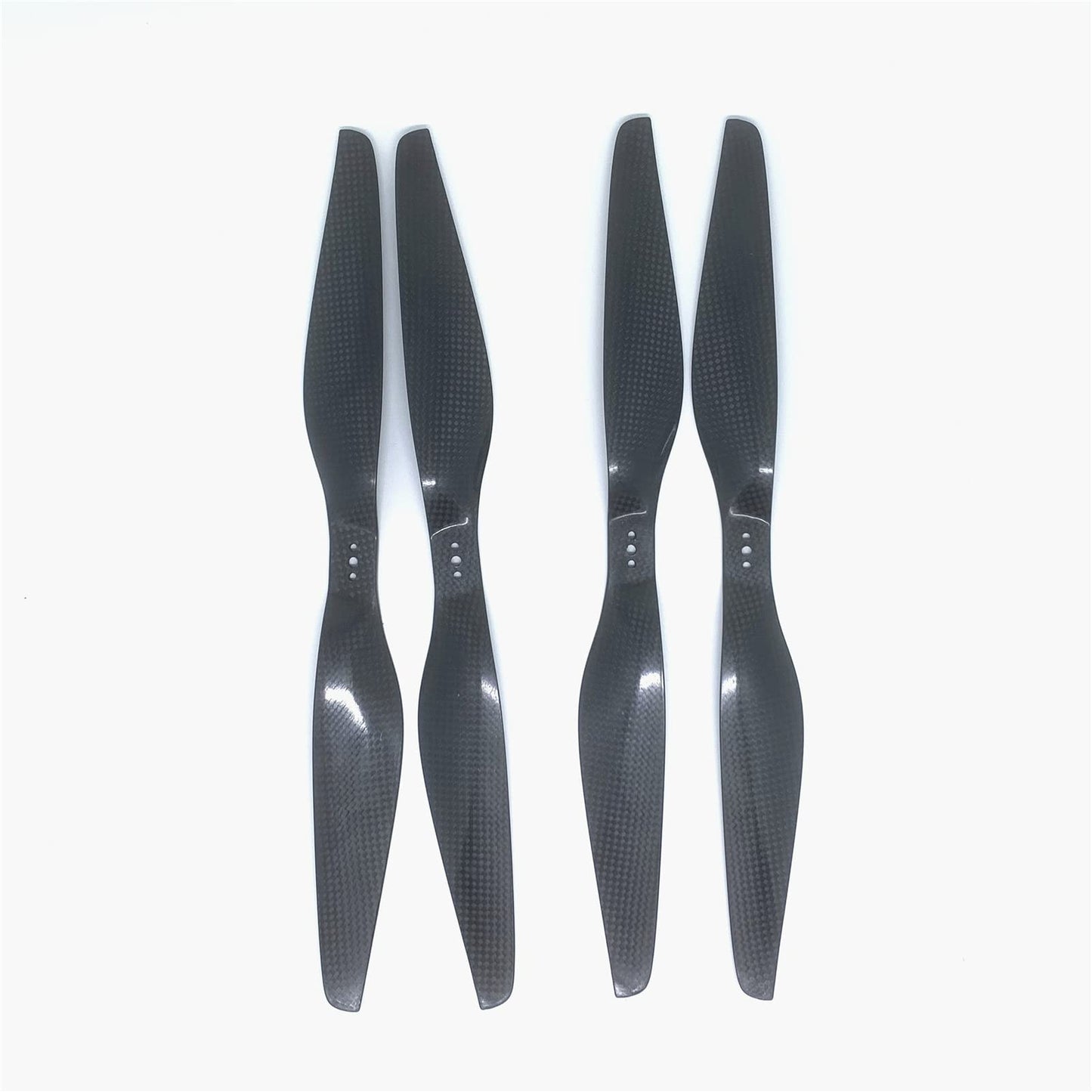 KingVal Replacement 2 Pairs Carbon Fiber 1455 Three-Hole Propeller Prop CW/CCW Compatible with RC Quadcopter Drone RC Aircraft