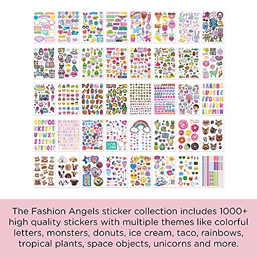 Fashion Angels 1000+ Ridiculously Cute Stickers For Kids - Fun Craft Stickers For Scrapbooks, Planners, Gifts And Rewards, 40-Page Sticker Book For Kids Ages 6+ And Up