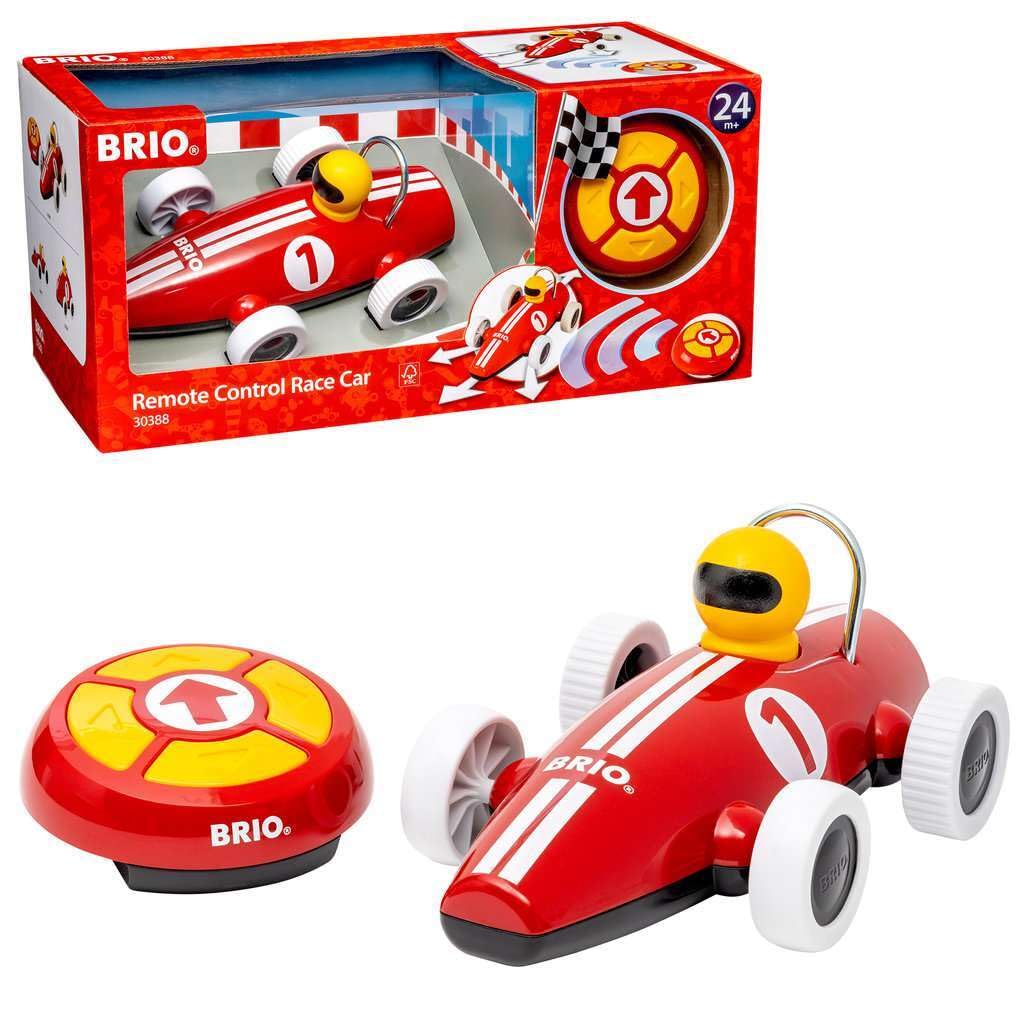 BRIO 30388 Remote Control Race Car - Interactive Racing Toy for Toddlers | Age Appropriate Design | High Impact-Resistant Plasti