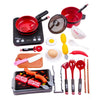 ATORSE Kitchen Play Set Pretend Kids Toy Cooking Playset for Girls Boys Gifts 30Pcs