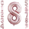 Goer 2 Pcs 42 Inch Rose Gold Foil Balloons Number 8,Huge Number Balloons For 8Th 88Th Birthday Party Supplies Anniversary Decorations