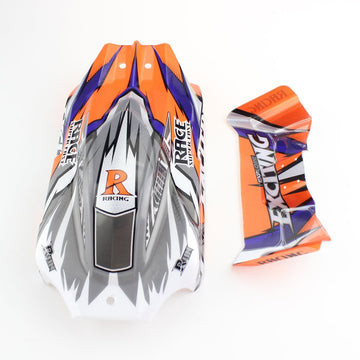 KingVal Replacement RC Car Shell Cover RC Spare Parts Compatible with WLtoys 124010 RC Car (Orange)