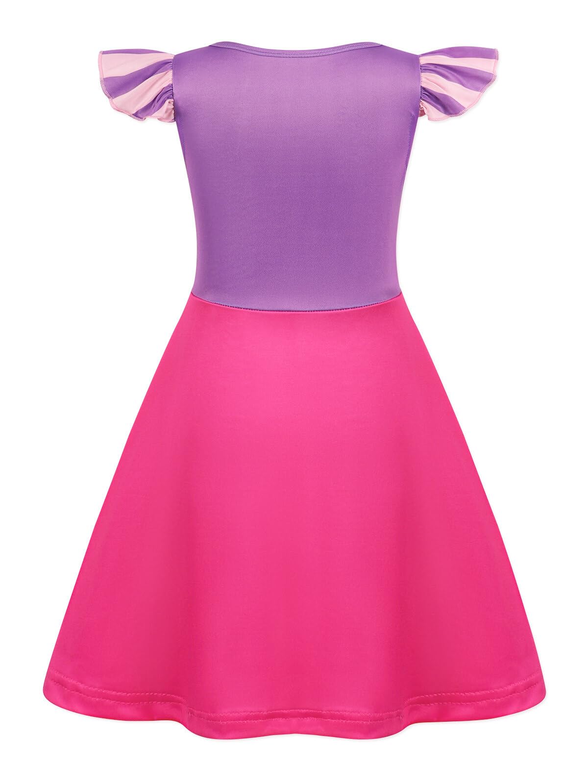 Sukyfecde Princess Dresses for Girls Toddler Kids Halloween Costume Outfits Birthday Party Dress Up Size 6 Purple