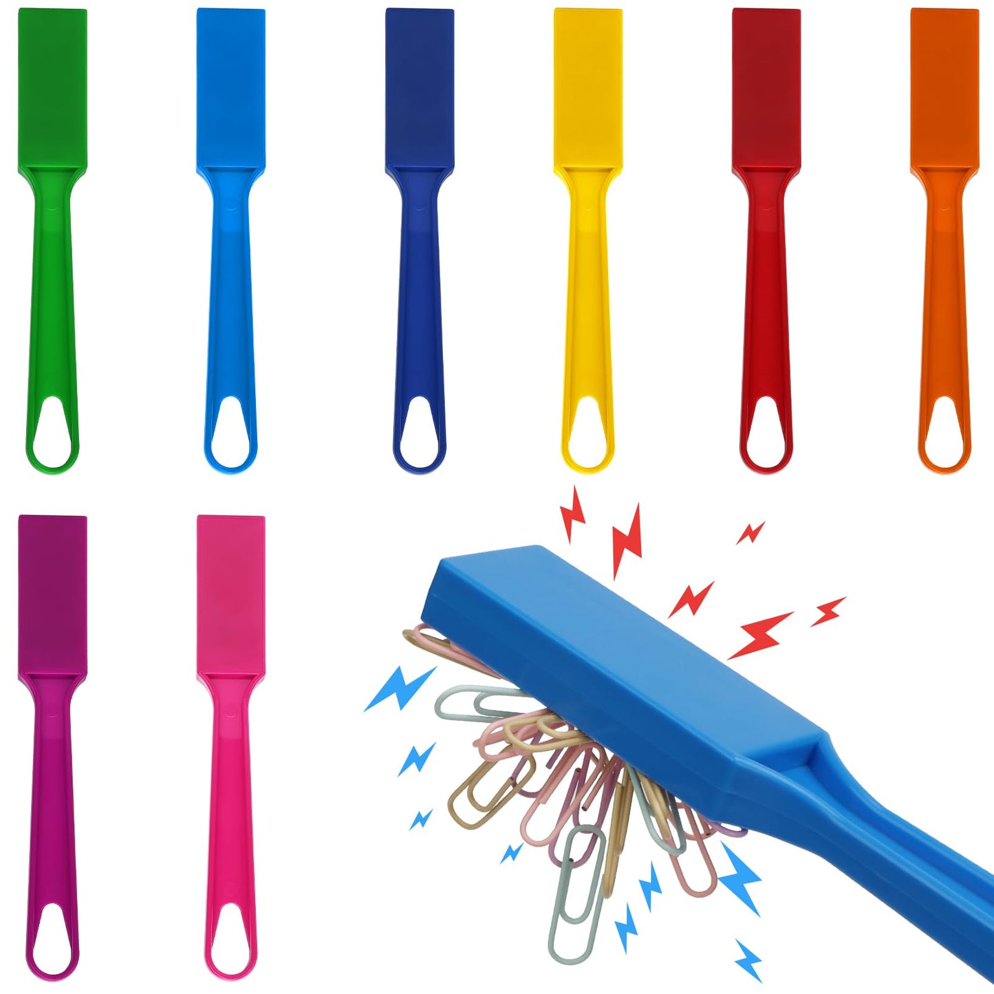 Sayaya 8 Pcs Magnetic Bingo Wands For Kids 7.87 Inch Colorful Magnet Sticks For Bingo Chips, Family Game Night, Science Learning
