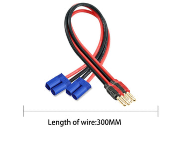 Laisomeke Ec5 Plug Connector Adapter, Ec5 Male Plug To 4Mm Banana Male Connector Adapter With 12Awg 30Cm(11.8 Inch) Cable For Rc