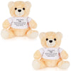 Deekin 2 Pcs Sympathy Gift Small Bear 9.8 Inch Plush Stuffed Animal With A Bear Hug Sign Condolences Memorial Loss Of Loved Ideal Gift For Funeral Birthday Baby Showe(Beige, White)
