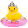 Wonuu Car Duck Rubber Duck Car Ornaments Duck Car Dashboard Decorations With Cute Headband Swim Ring Necklace Sunglasses, C-Female Crown&Pearl Chain&Pink