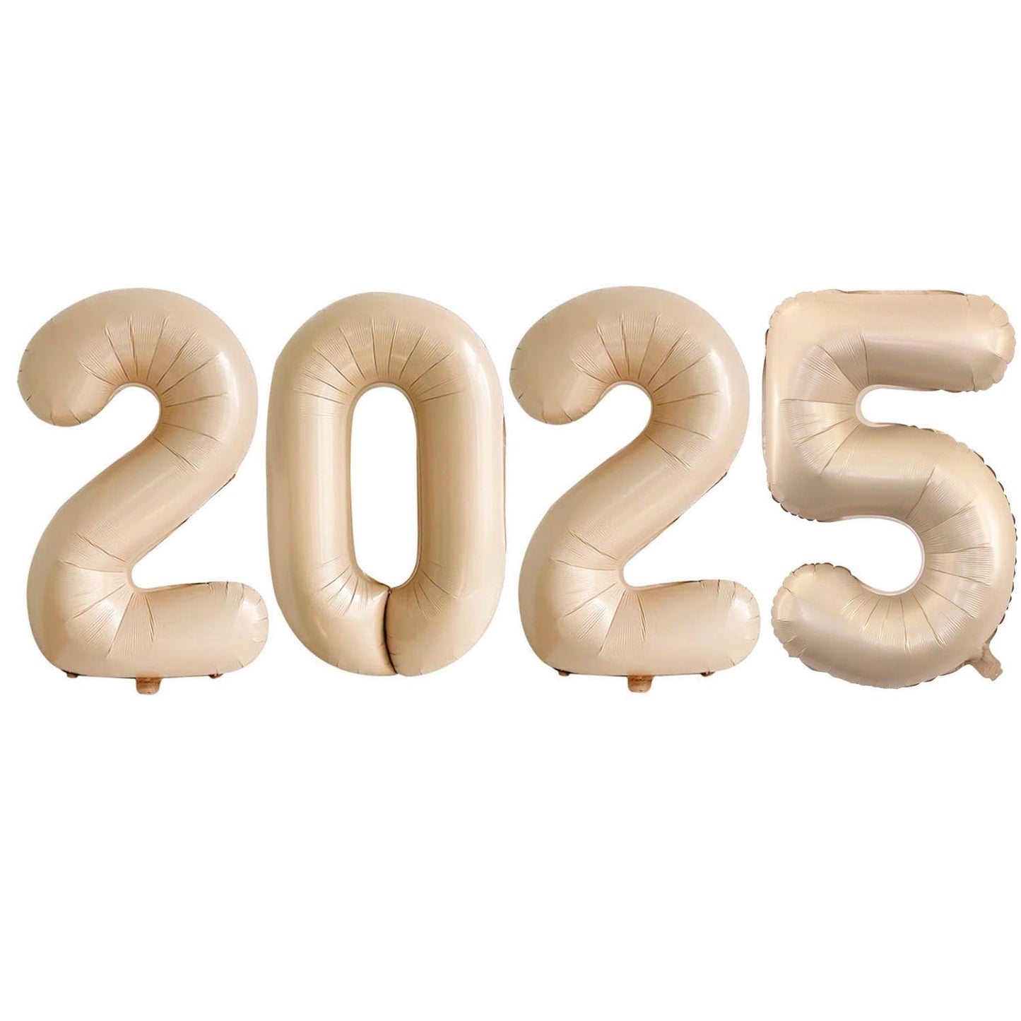 Goer 2025 Foil Number Balloons For 2025 New Year Eve Festival Party Supplies Graduation Decorations (Caramel,32 Inch)