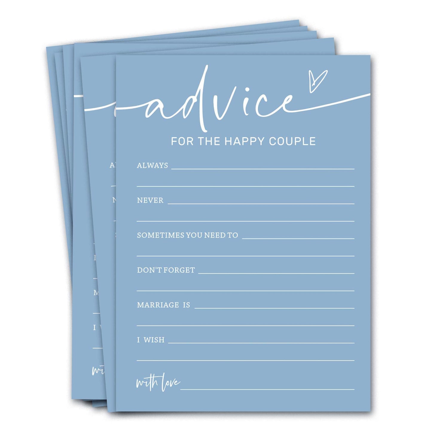 Bridal Shower Games Cards, Advice For The Happy Couple, Bridal Shower Games 25 Guests, Engagement Party Wedding Games For Guests