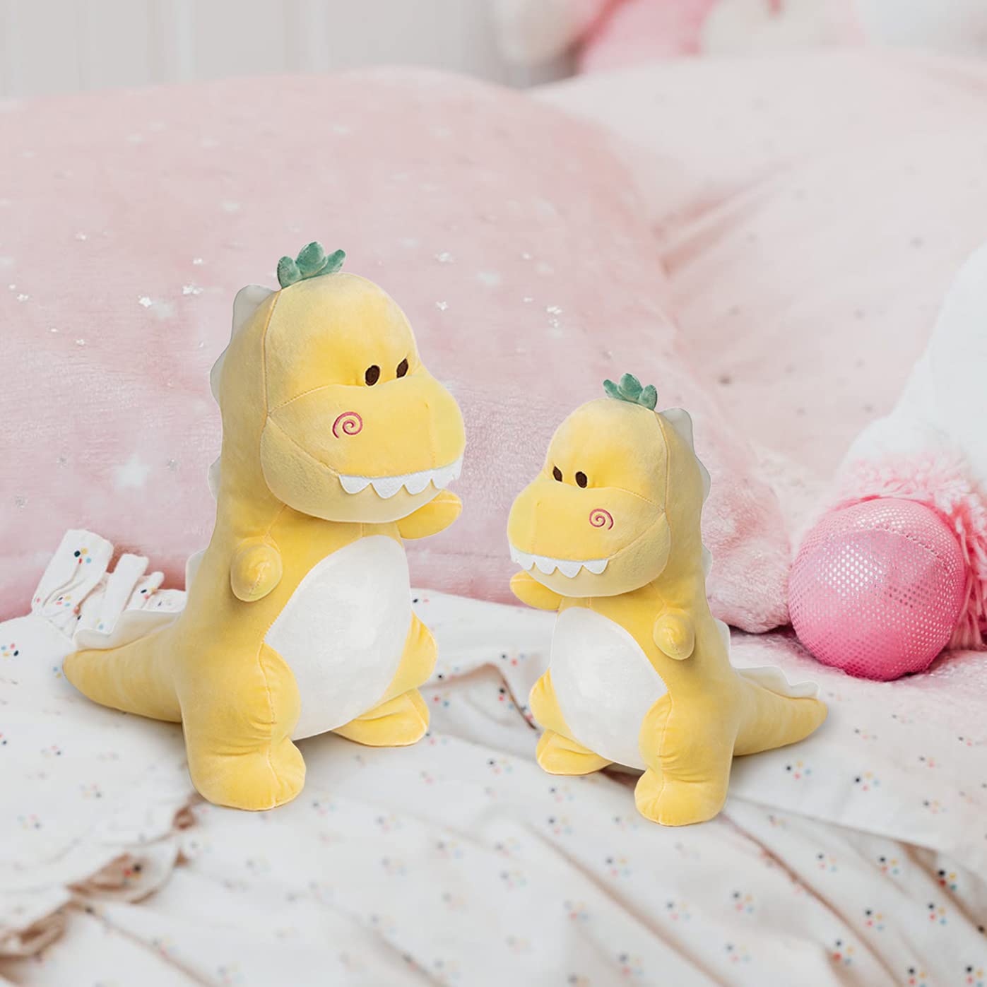 Adorlynetty Cute Large Dinosaur Plush Toy, 15.7' Soft Dinosaur Stuffed Animal Stuffed Dinosaur Dino Stuffed Animals Dino Plush Dinosaur Plushie Yellow