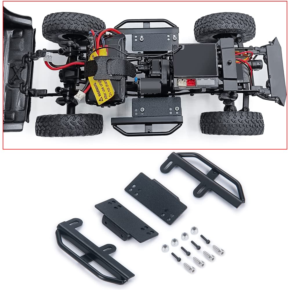 RCLIONS Metal Pedal Side Board Rock Sliders for Axial SCX24 Deadbolt JLU CRC Bronco Gladiator 1/24th RC Crawler Car