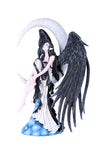 Pacific Giftware Moon Stargazer Black Wing Fairy Hand Painted Resin Figurine