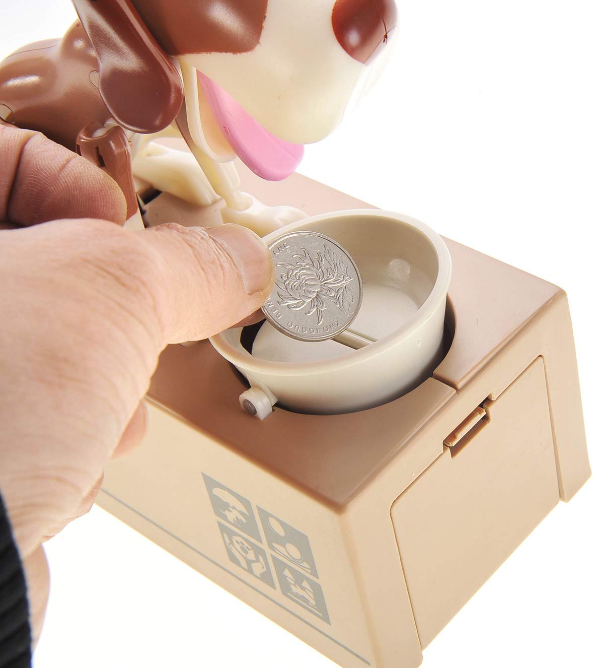 Az Trading And Import Dog Piggy Bank (White Brown)