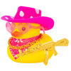 wonuu Rubber Duck Yellow Duck Car Dashboard Decorations Car Ornaments for Cool Car Accessories with Cowboy Hat Necklace and Sung