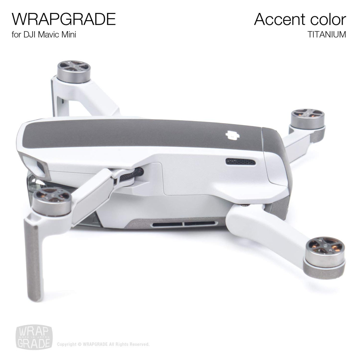 Wrapgrade Skin Compatible With Dji Mavic Mini | Accent Color (Titanium)