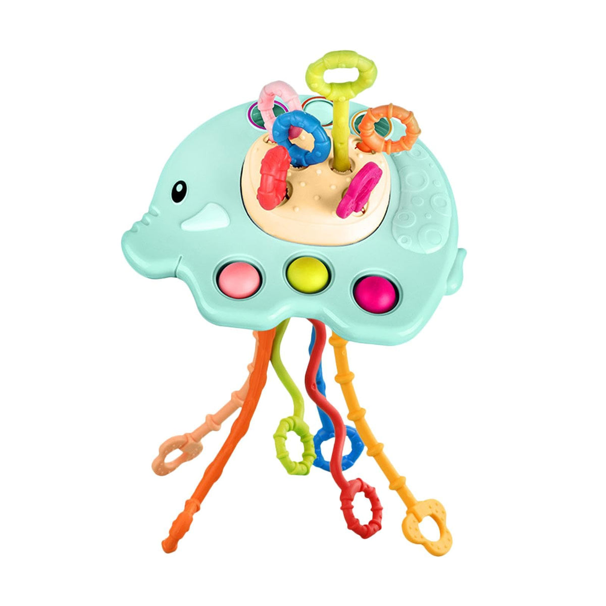 Jazzy Pearls Travel Pull String Activity Toy Montessori Toys For Kids Toddlers Boys Girls Elephant With Blue|Toys & Hobbies | Ed
