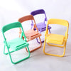 5Pcs Colourful Simulation Mini Folding Back Small Chair Model,Miniature Scene Accessories,Miniature Plastic Furniture Accessorie