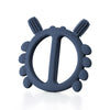 Haakaa Silicone Crab Baby Teether & 360° Toothbrush Head, Food-Grade Silicone, Steel Blue