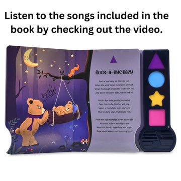 Toys And Love Musical Book For Toddlers With Lullaby Songs, Interactive Toy, Twinkle, Twinkle Little Star, Sing Along, Montessor