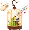 Hwd Voice-Activated Induction Birds Birdcage Toy, Talking Chirping Fluttering Parrot Birds Toys Gifts For Baby Toddler Kids Children (B)