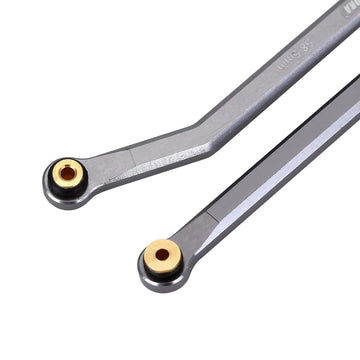 Injora High Clearance Chassis Links Set For Scx24 C10 Jlu Bronco Base Camp 4Runner Axial 1/24 Rc Crawler Car(Grey)