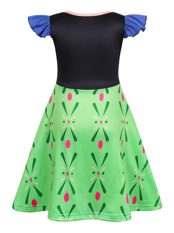 Sukyfecde Girls Princess Dresses Toddler Kids Costume Birthday Party Dress Halloween Cosplay Outfits Size 7-8 Light Green