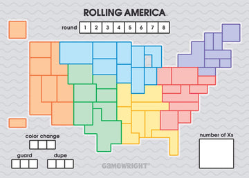 Gamewright Rolling America, The Star Spangled Dice Action Game Multi-Colored, 5',96 Months To 192 Months