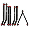 INJORA High Clearance Chassis Links Set for SCX24 C10 JLU Bronco Base Camp Axial 1/24 RC Crawler Car(Black)