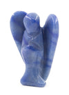 Ouubuuy Blue Aventurine Crystal Angel Figurines Statues Natural Gemstone Carved Pocket Guardian Angel 1.5 inch for Healing Reiki