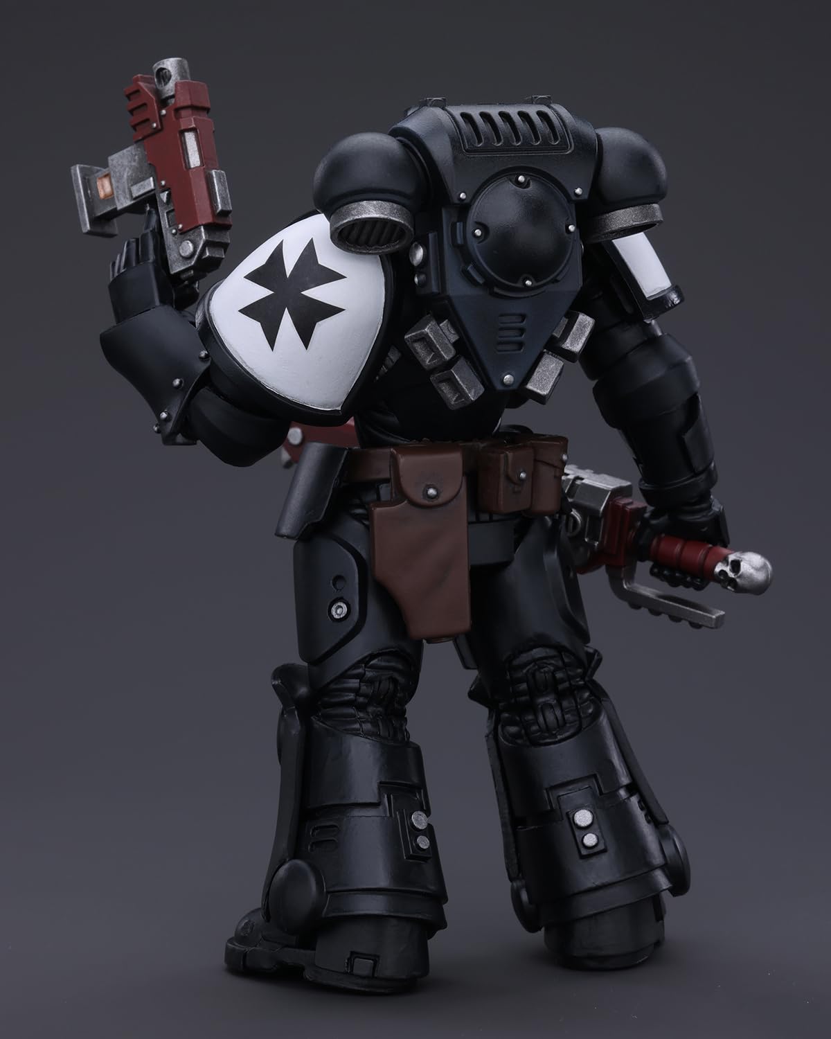 Joytoy Warhammer 40K Genuine License 1:18 Action Figure, Space Marines Black Templars Outriders Brother Valtus, 4.96 Inch Collec