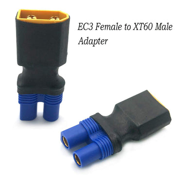 Fly RC 4pcs Male XT60 to Female EC3 Adapter No Wires EC3 Female to XT60 Plug Male Wireless Connector for RC FPV Drone Car Lipo N