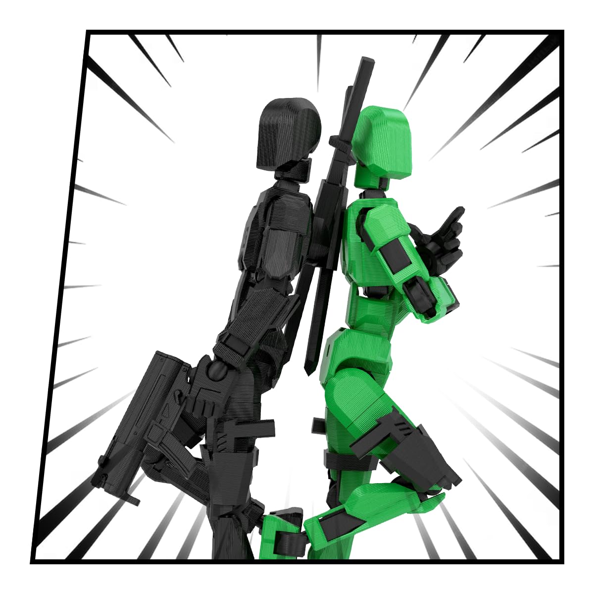 Aifeiric T13 Action Figure,T13 Action Figure Dummy13,3D Printed Multi-Jointed Movable,Creative Gifts For Kids And Adults (Black)