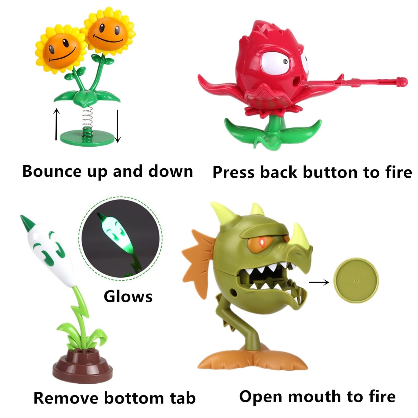 JHESAO 10PCS PVZ Toys Set Action Figures PVC Toy New Zombies Plant Toy Great Gifts for Kids and Fans Birthday and Party New