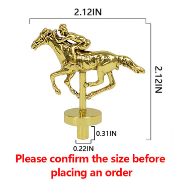 Grhonior 11 Metal Horses For Horse Racing Board Game 3 Colors Small Metal Horses Set With Small Cylindrical Foot (Gold 4+Rose Go