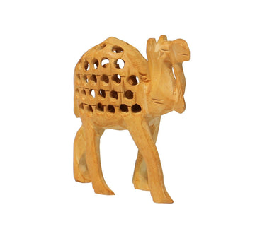 Rastogi Handicrafts Decorative Animal Statue Miniature Made From Single Block Of Wood - **Good Luck** Gifts For Men/Women