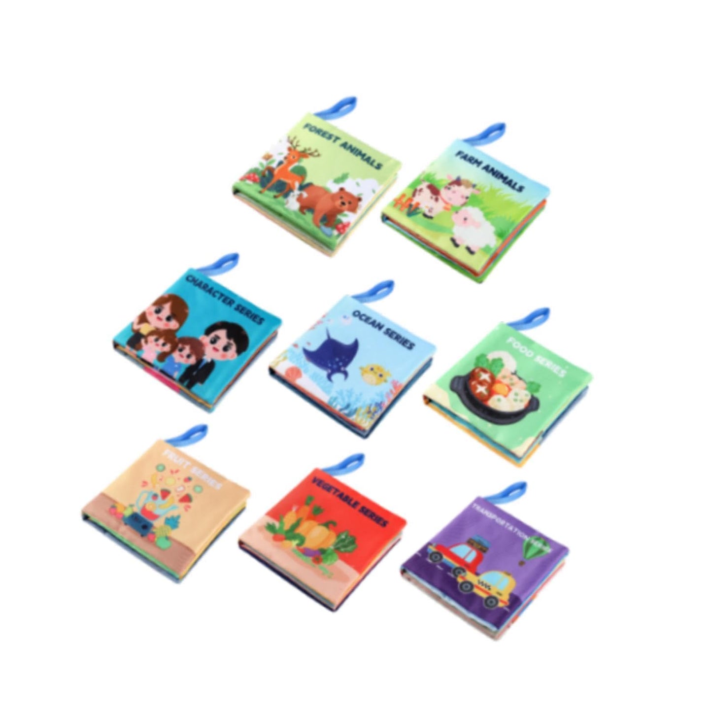 Calandis 8X Baby Cloth Book Toy Sensory Books Baby Toy For Infant Kids 6 To 12 Months 11.5X11.5X2Cm, Developmental Baby Toys