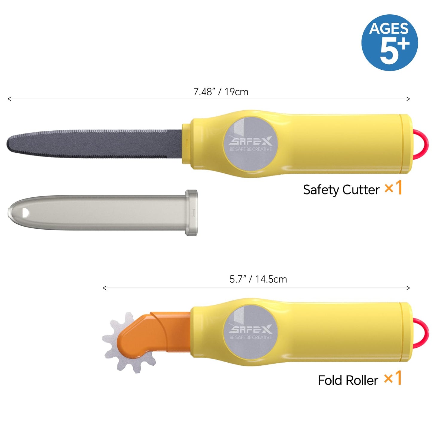 Kraftzoo Cardboard Construction Tool for Kids - 2 PCS DIY Cutting Tools & Educational Toys for Family & Team Projects - Creative