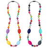 Chew Necklaces For Sensory Kids 2 Pack, Baby Silicone Teething Necklace, Nursing Necklace Breastfeeding Teether Toys, Bpa Free,