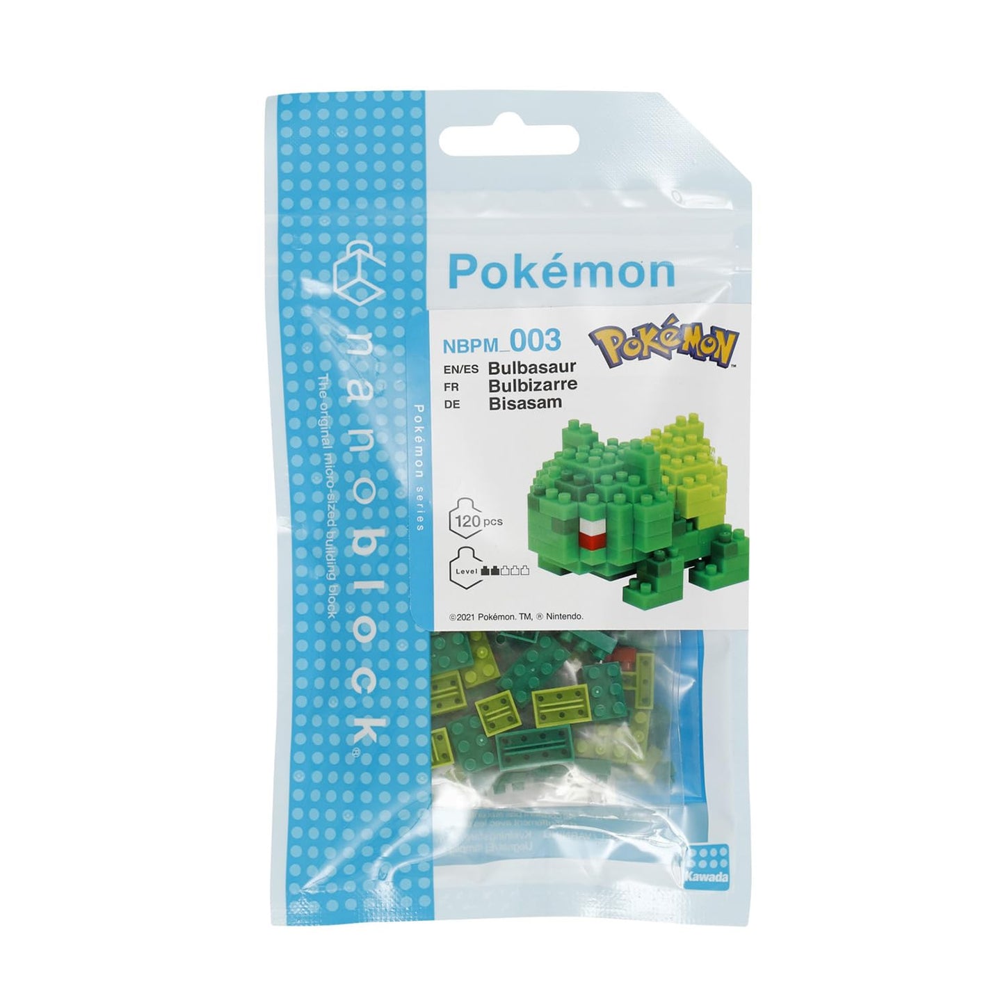 Nanoblock - Pok Mon - Bulbasaur, Pok Mon Series Building Kit