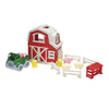 Green Toys Farm Playset - 13 Piece Kids Role Play Toy, Dishwasher Safe, Recycled Plastic, Red, Model PFRM-1158
