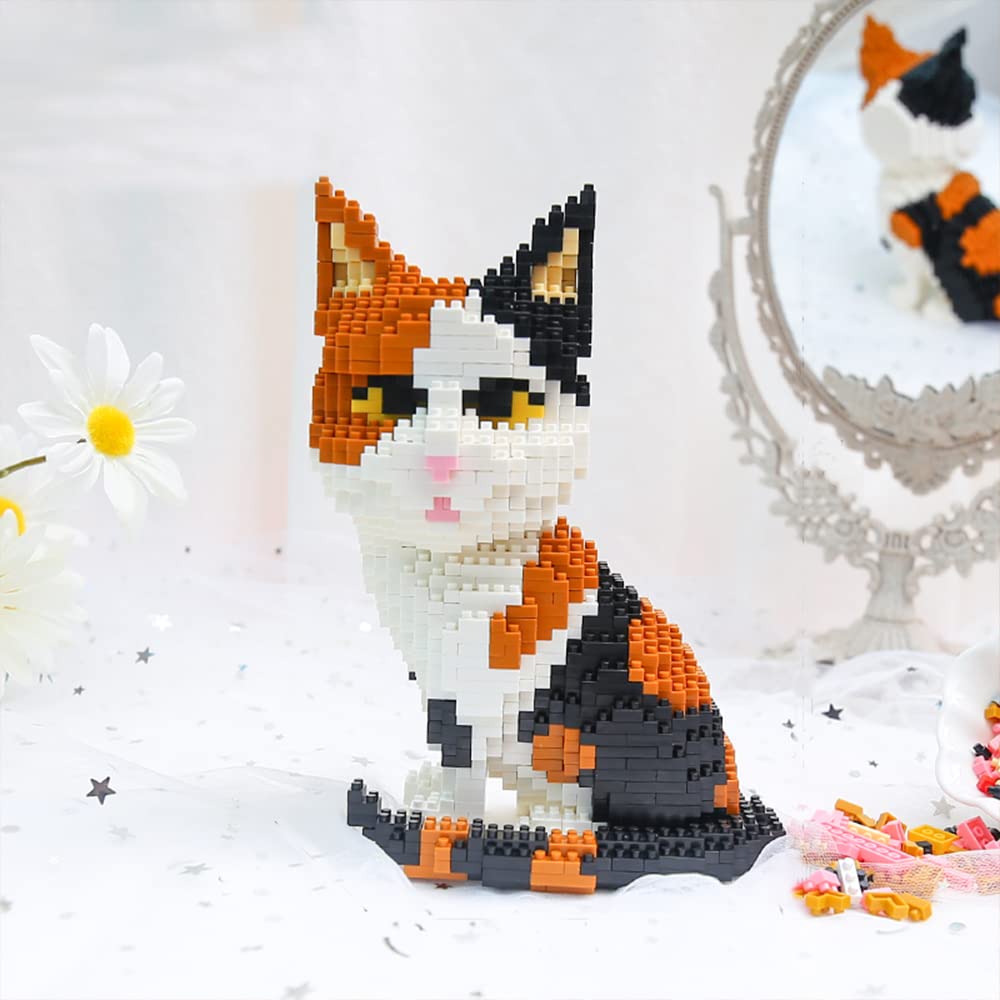 Uvini mature-themed Building Set Blocks Pets Micro Bricks Cat Animal Toy for Kids 10 11 12 13 14 Teens or mature-themed 1300 Pieces (1301)